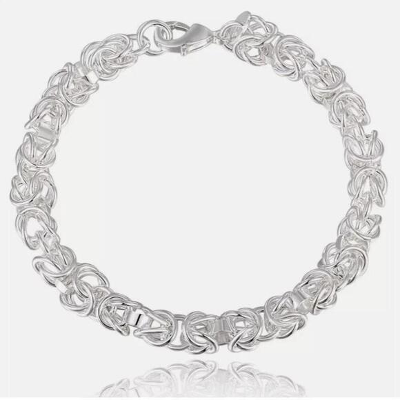 Byzantine Style Sterling Silver 925 Women's Bracelet - Picture 1 of 4